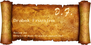 Drabek Fruzsina névjegykártya